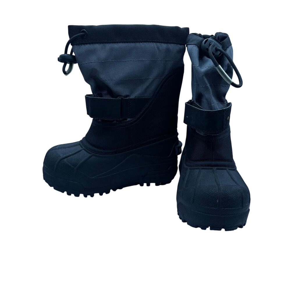 Columbia Snow Boots Black Grey Waterproof Insulated Kids Size 10 Winter
